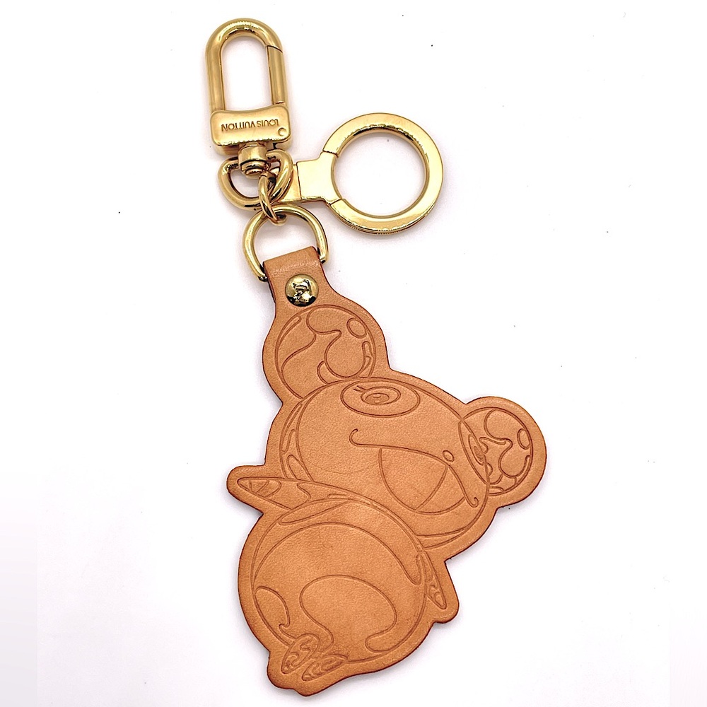Louis Vuitton Takashi Murikami Leather Bear Bag Charm Key Ring